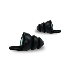 Black ear plugs from cambridge mask in black.