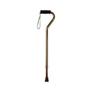 cane aluminum adjustable offset handle bronze front view