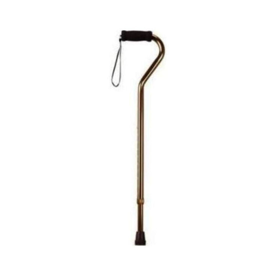 cane aluminum adjustable offset handle bronze front view