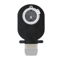 front view of coloplast sensura mio black click two piece drainable pouch