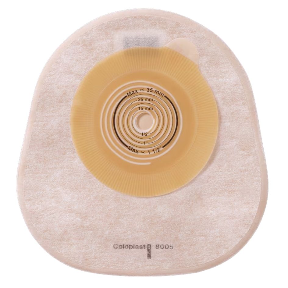 Coloplast Assura One Piece Pediatric Closed Pouch, Transparent, Non-Convex, Cut to Fit (30/Box)