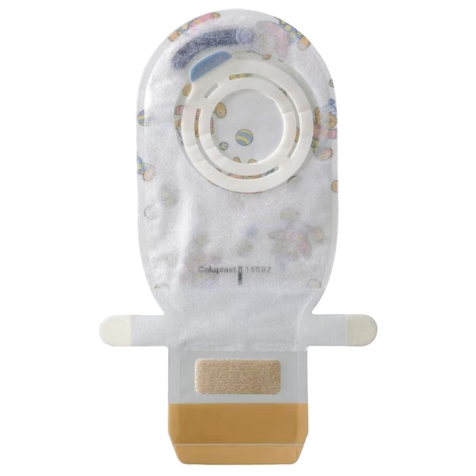 Coloplast Easiflex Paediatric Drainable Pouch, Transparent or Teddy Print, 105ml or 150ml (10/Box)