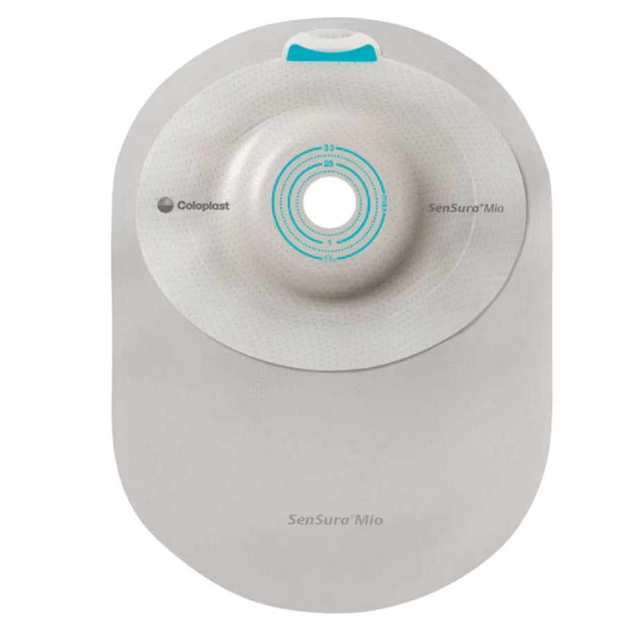 Coloplast SenSura Mio One Piece Closed Pouch, Opaque or Transparent, with Filter, Midi or Maxi, Convex Light Barrier, Presized or Cut to Fit (10/Box)