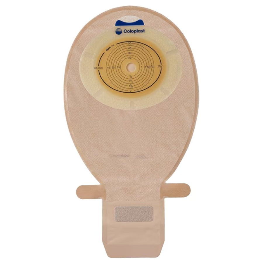 Coloplast Sensura One Piece Drainable Pouch with Easiclose Wide Outlet, Opaque or Transparent, Maxi, with or without Filter, Non-Convex, Presized or Cut to Fit options (10/Box)