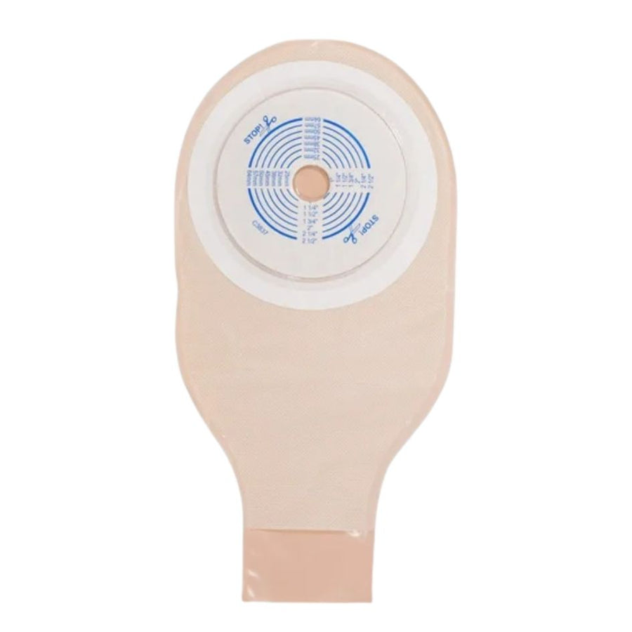Convatec ActiveLife One Piece Flat Drainable Pouch, Opaque, Tail Clip, with Acrylic Tape Collar, Durahesive Skin Barrier, Cut to Fit (10/Box)