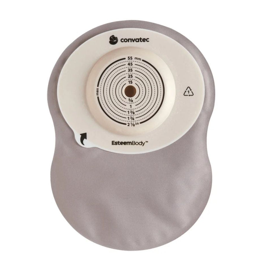 Convatec Esteem Body One Piece Soft Convex Closed Pouch, Opaque, Modified Stomahesive Skin Barrier, Cut to Fit (30/Box)