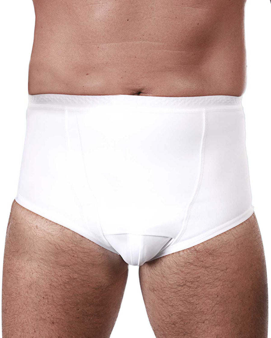 CUI Fulcionel mens low waist brief hernia girdle white
