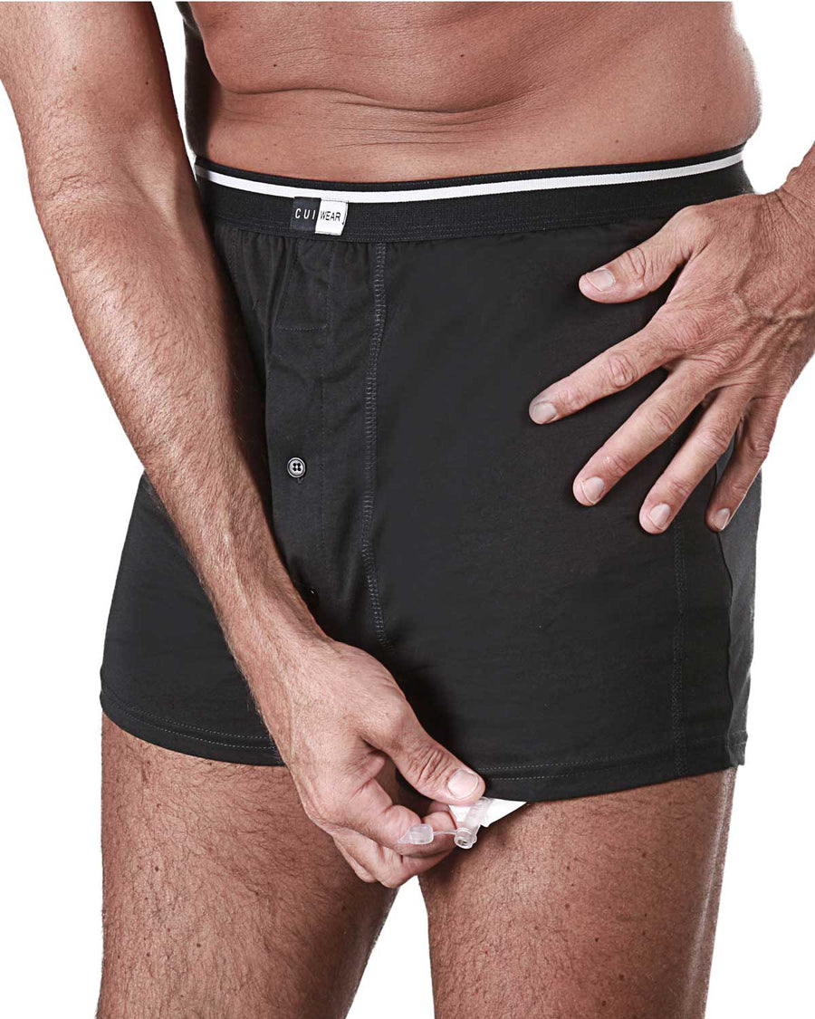 CUI mens high waisted cotton boxer white