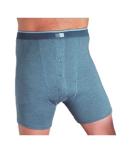 CUI Mens Ostomy Fitted Trunks  Cotton High Waist with Pocket