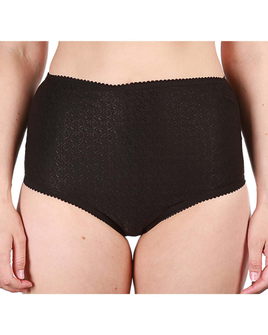 CUI womens high waist cotton brief black