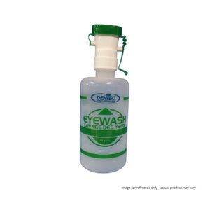 Empty bottle of an eyewash bottle by Dentec