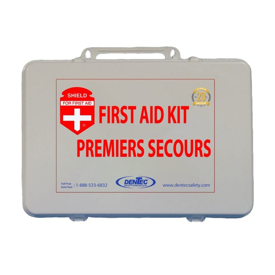 BCCSA First aid kit level 2 by Dentec in a plastic case