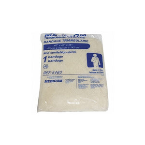 Close up of the Dentec Triangular Bandage package