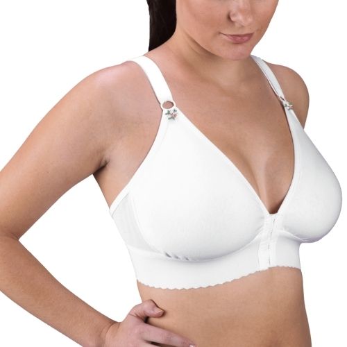 design veronique 454 2 inch band cotton knit compression bra front view
