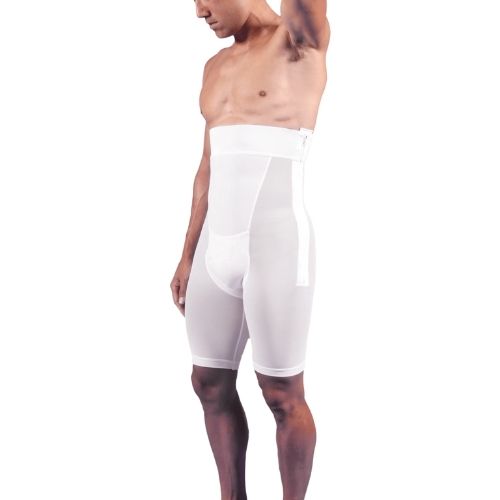 design veronique 743 zippered aboved knee abdominal garment front view