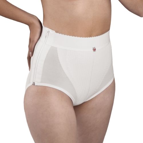 design veronique 75 zippered abdominal brief front view