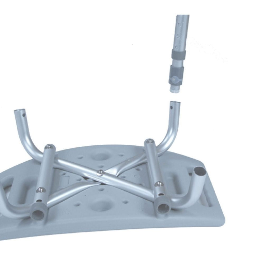 drive bath shower chair deluxe aluminum with back close view