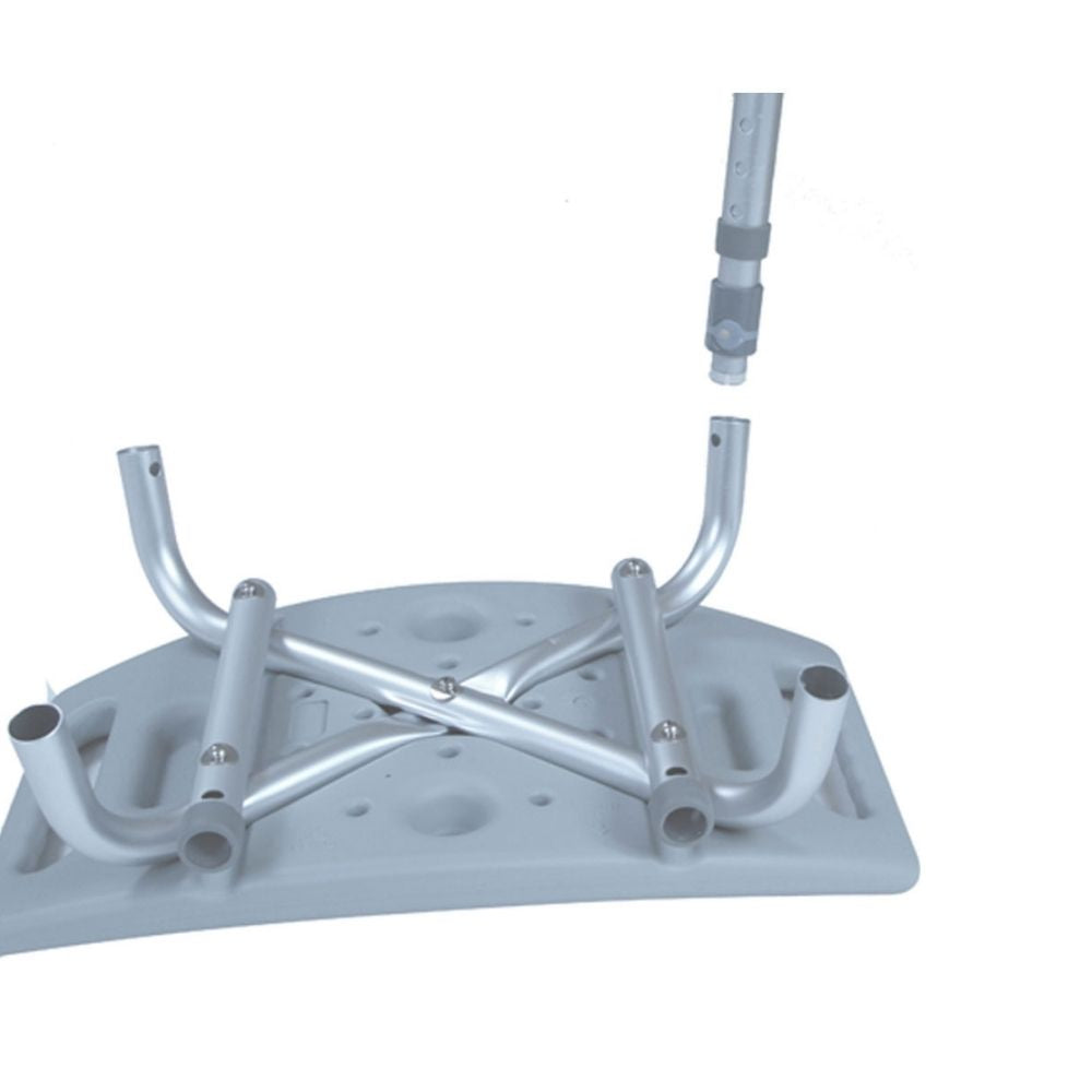 drive bath shower chair deluxe aluminum without back close view