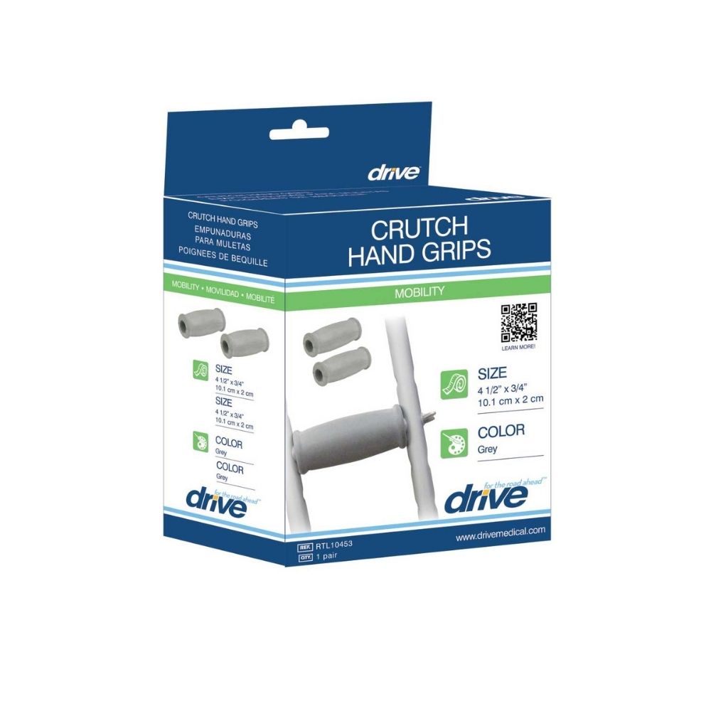 drive crutch handgrips grey package view