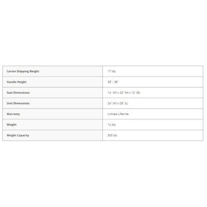 drive walker rollator 75 wheels aluminum frame details