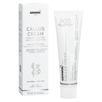 Gehwol callus cream in 75ml with the product and product box next to each other.