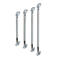 grab bar chrome knurled with rotating flange front view