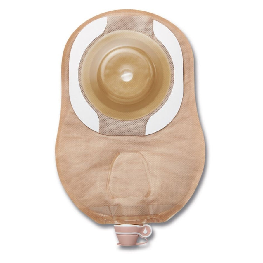 Hollister CeraPlus One Piece Convex Urostomy Pouch, Enhanced Design, Beige or Ultra-clear, with Tape Border, Presized or Cut to Fit (5/Box)