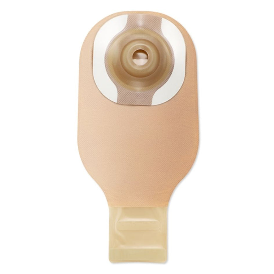 Hollister CeraPlus One Piece Convex Drainable Pouch with Lock'n Roll Closure, Beige or Ultra-clear, with Filter, with Tape Border, Presized or Cut to Fit (5/Box)