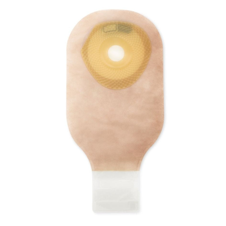 Hollister Premier One Piece Mini Drainable Ostomy Pouch with Lock 'n Roll Closure, with Filter, Beige, Flat SoftFlex Barrier, Presized or Cut to Fit (20/Box)