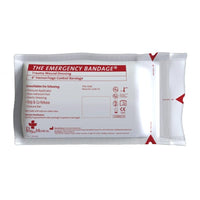 Close up package of Israeli Emergency Bandage 4" White