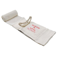 Close up package of Israeli Emergency Bandage 4" White, unpacked
