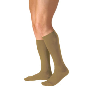jobst-754-formen-casual-compression-sock-knee-high-closed-toe-tan-khaki-1-left-view