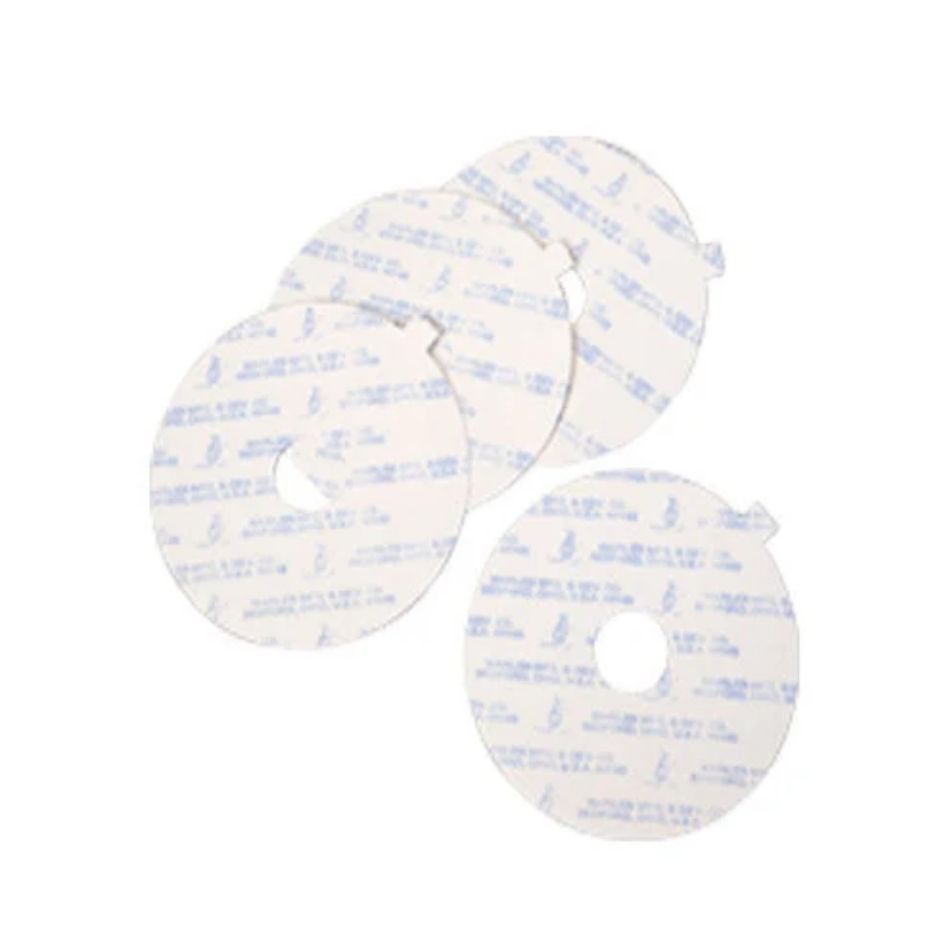 Marlen Double-Faced Adhesive Tape Discs, 3 7/8" diameter, precut options from 5/8" up to 1 5/8" (10/Package)