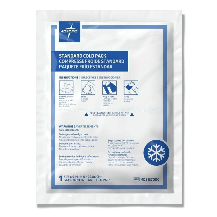 Medline cold pack instand 5x9 package, close up