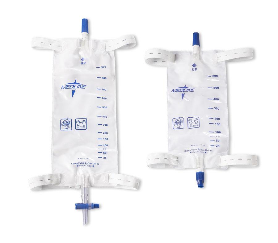Medline Leg Bag with Slide Drain and Leg Straps (1 Each)