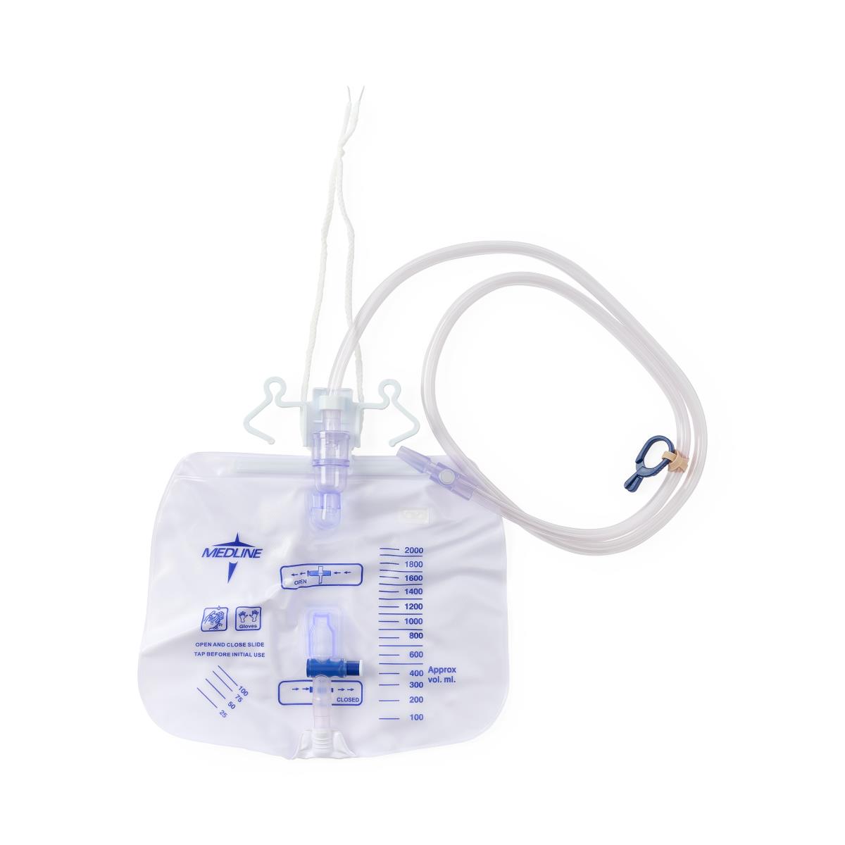Medline Night Urinary Drainage Bag Anti-Reflux with Slide Tap 4000ml (1 Each)