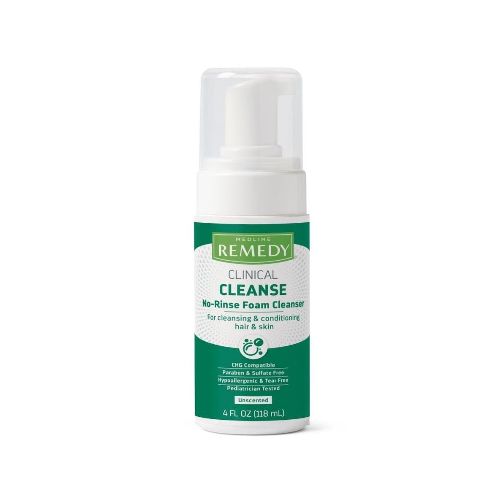 medline remedy clinical no rinse foam skin cleanser