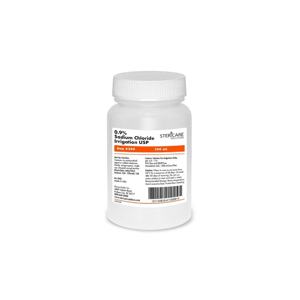 normal saline usp screw top container