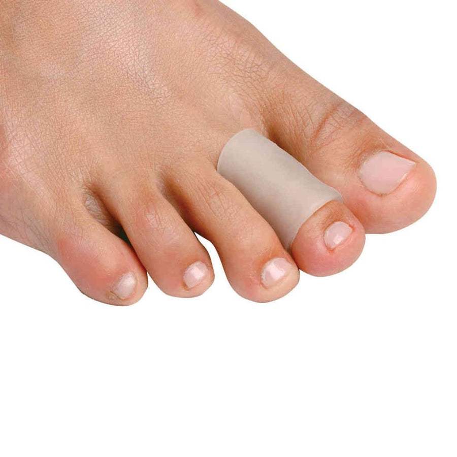 Close up photo of foot wearing the Pedifix Visco-GEL Toe Spacers on the second toe