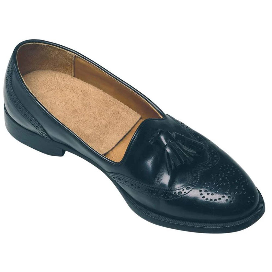 Pedifix Heel Lift Adjustable Peel-Away that is inside a black loafer.