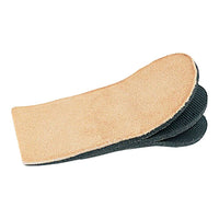Product photo of the Pedifix Heel Lift Adjustable Peel-Away that is inside a black loafer.