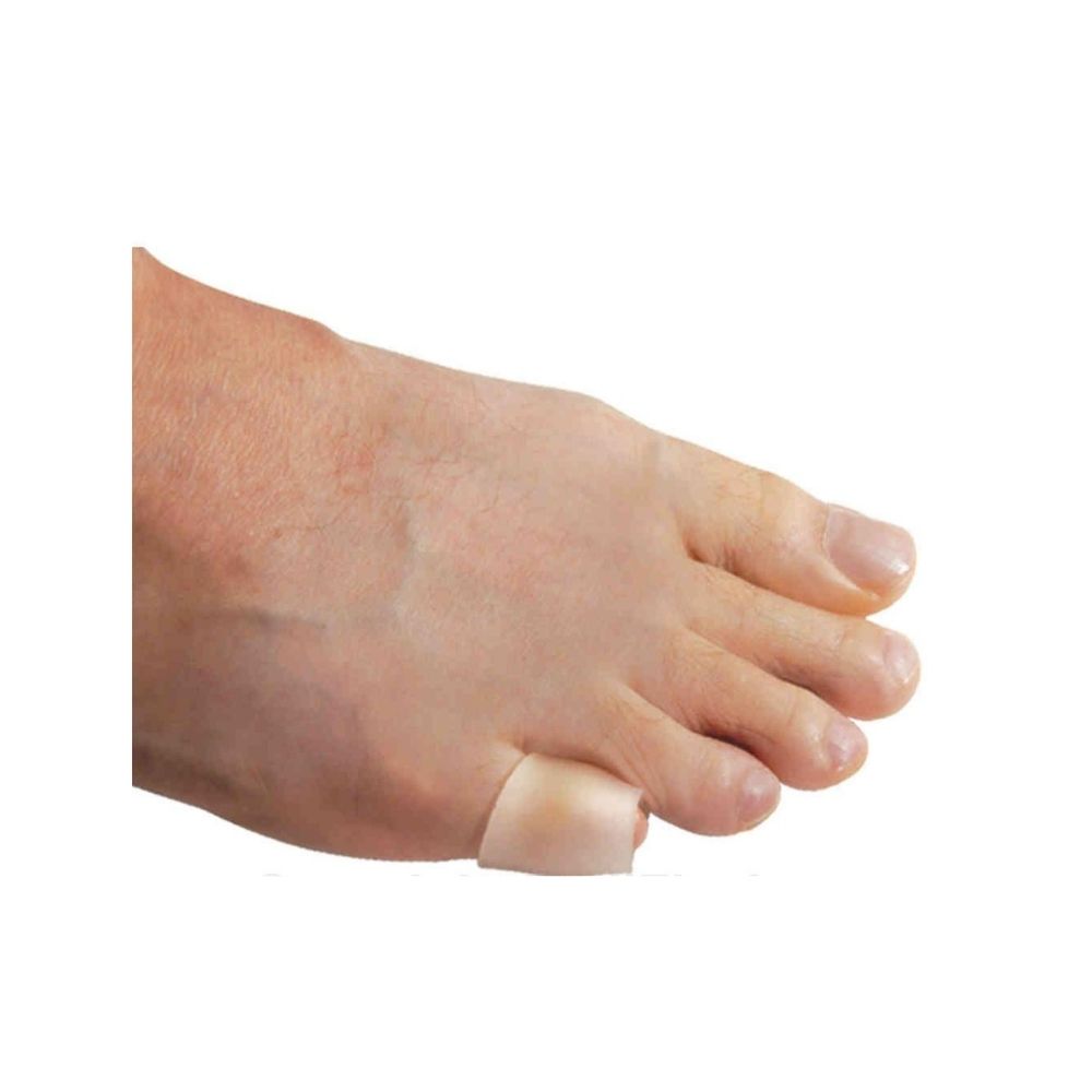 pedifix visco gel little toe sleeves 1 lifestyle front view