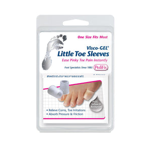 pedifix visco gel little toe sleeves 2 package front view