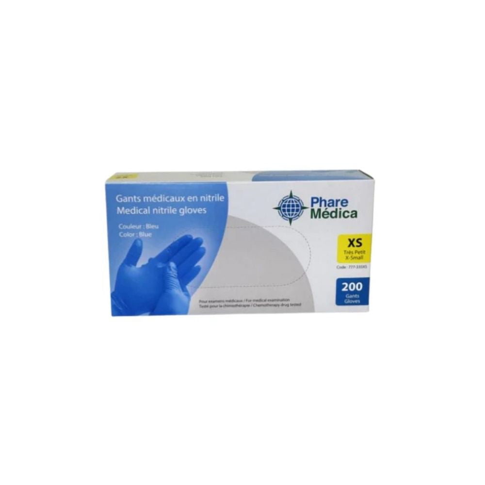 phare medical nitrile gloves black