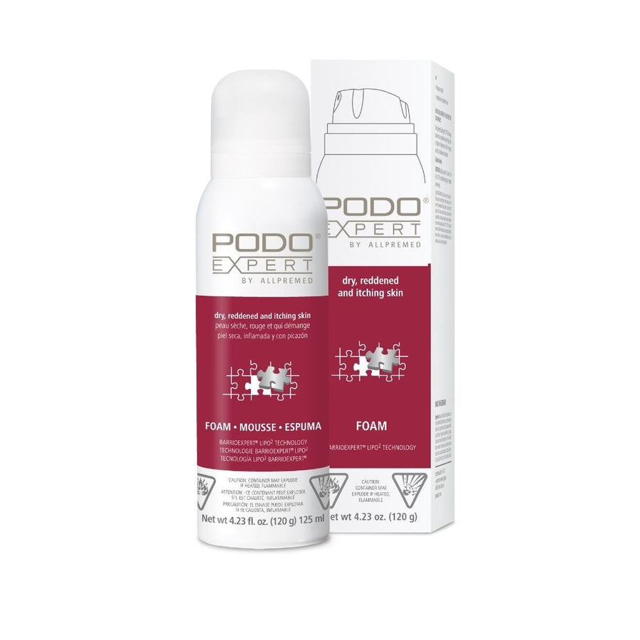 podoexpert dry reddened itching skin foam 1 front view