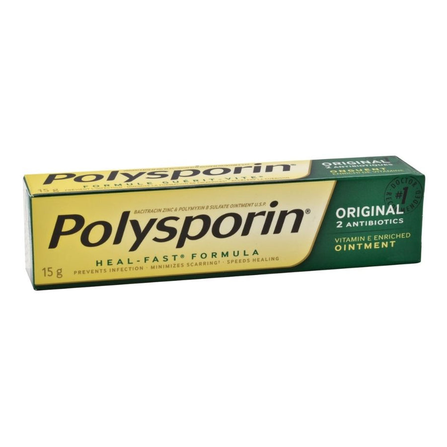 close up package of the Polysporin Ointment