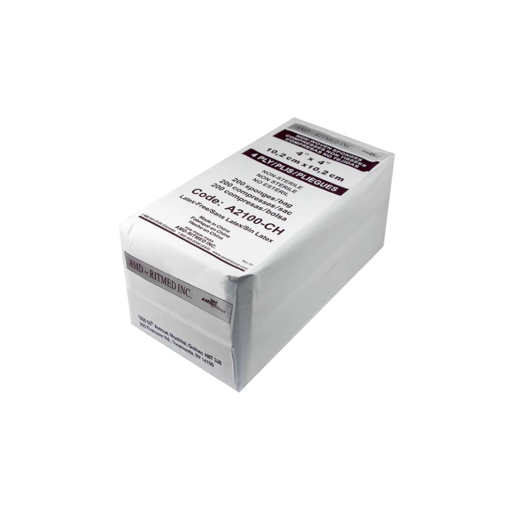 ritmed non woven drain trach gauze sponges