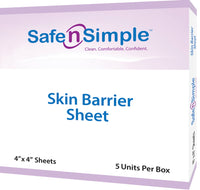 Safe n Simple Skin Barrier Sheet 4"x4" (5/Box)