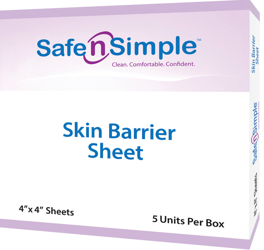 Safe n Simple Skin Barrier Sheet 4"x4" (5/Box)