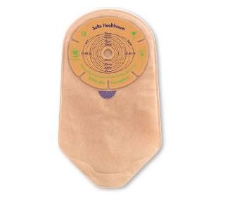 Salts Confidence Natural Advance Flat One Piece Urostomy Pouch, Standard or Small, Beige, no Filter, with Cut to Fit or Presized options (10/Box)